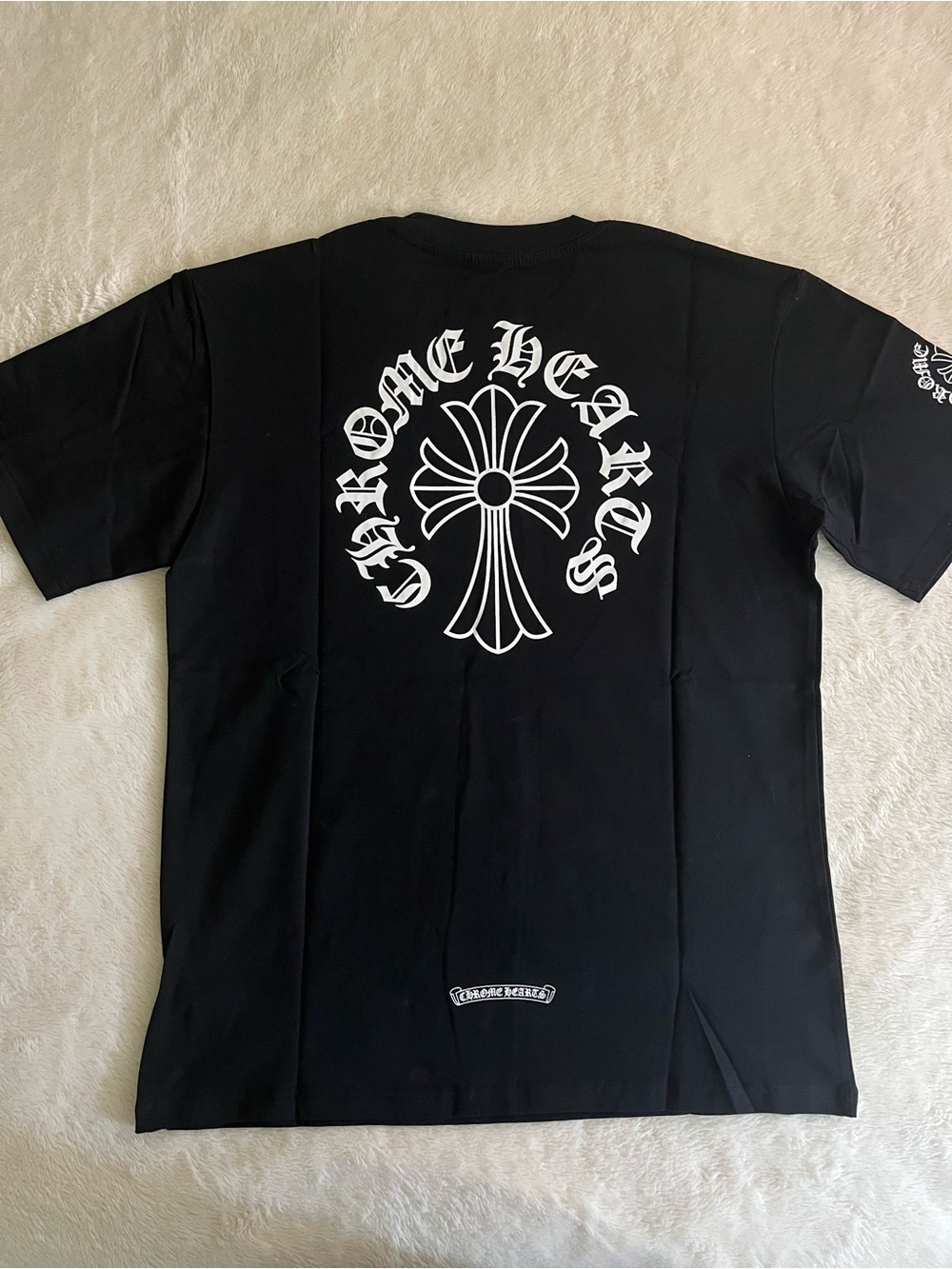 Chrome Hearts Black Pocket Tee with White Logo Accents - Picture 2 of 2